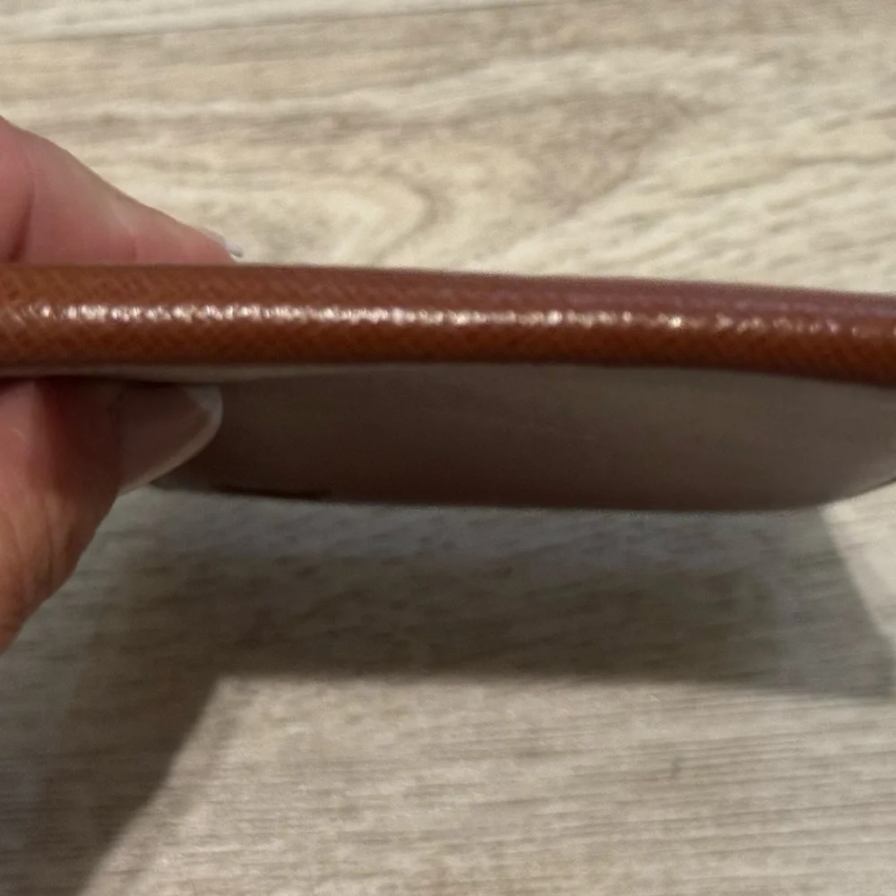 VINTAGE Louis Vuitton Taiga ID / Photo / Card Holder Brown Leather Wallet EUC